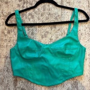 Edit By Nine Bright Turquoise Crop Top